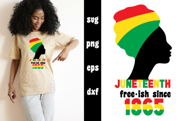 Afro Woman Silhouette SVG, Juneteenth Graphics and Crafts