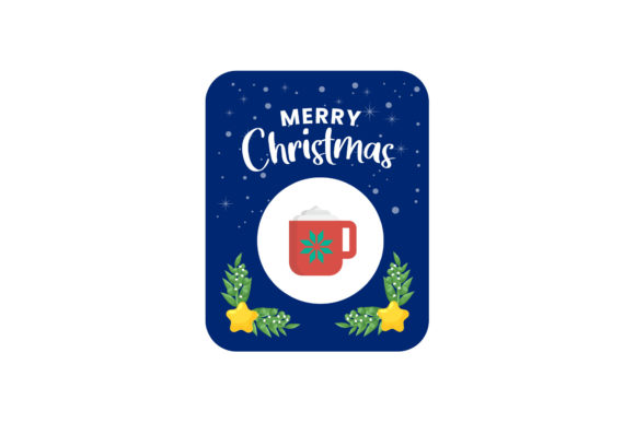 Christmas Card Cocoa Cup Simple Cute Graphics