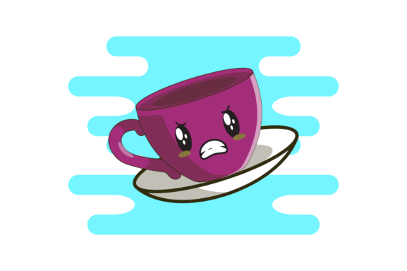Coffee Cup Cute Kawaii Clipart: Graphics for Branding