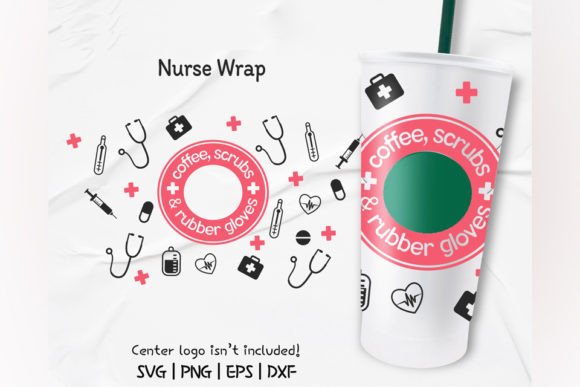 Coffee Nurse Venti Cold Cup 24 Oz Graphics and Crafts