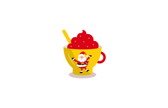 Cup Christmas Santas Icon Graphics