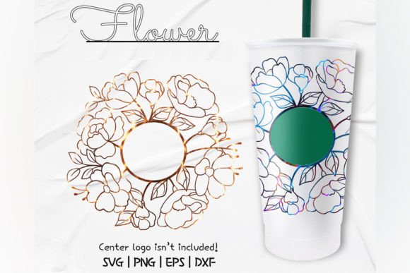 Cute Floral, Venti Cold Cup 24 Oz Graphics