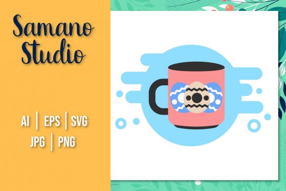 Easter Icon Creative Design Cup Vector Graphics