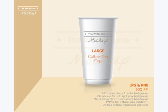 Large White Coffee or Tea Cup Mockup