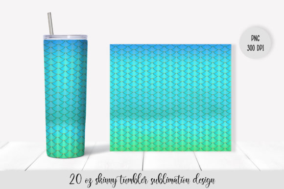 Mermaid Tumbler 20oz Skinny Tumbler Wrap: Graphics and Crafts