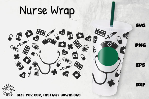 Nurse Doctor Wrap Venti Cold Cup 24 Oz. Graphics