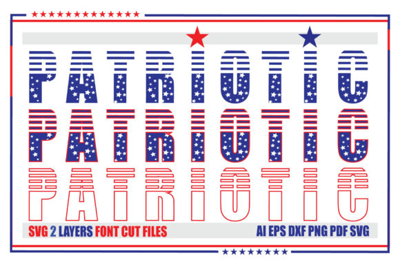 Patriotic Little Star 2 Layers SVG: Graphics & Crafts
