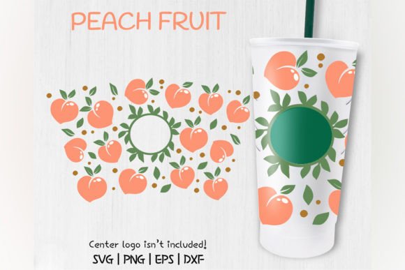 Peach Full Wrap, Venti Cold Cup 24 Oz: Graphics for Crafts