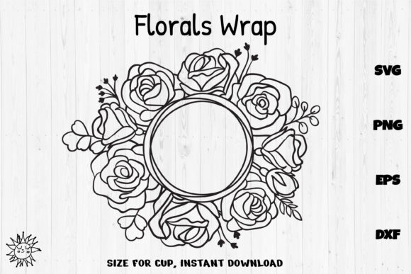 Roses Flowers Full Wrap Venti Cold Cup Graphics