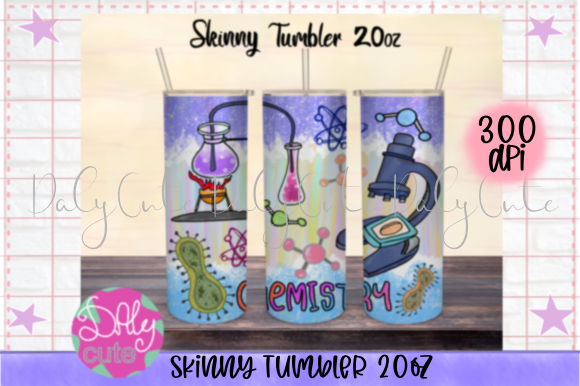 Teacher Chemistry 20oz Skinny Tumbler: Graphics and Print Templates