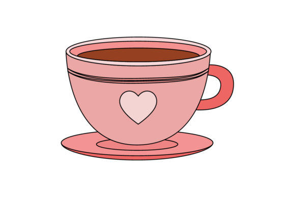 Valentine Vector Cup Graphics and Illustrations